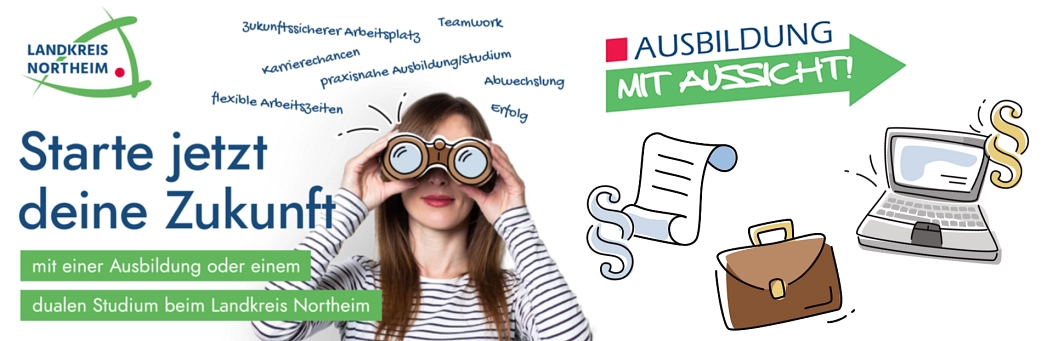 Ausbildung mit Aussicht Header Webseite Ausbildung mit Aussicht Header Webseite © Landkreis Northeim