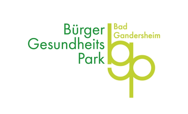 BürgerGesundheitsPark bgp Logo Vorschaubild Zu sehen ist das grüne Logo des Bürgergesundheitspark Bad Gandersheim bgp auf weißem grund.