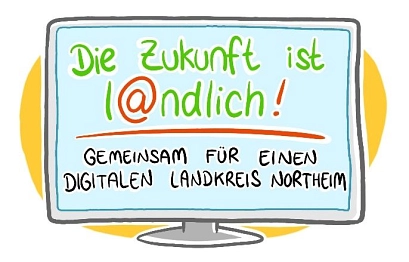 Comic "Die Zukunft ist ländlich! Gemeinsam für einen digitalen Landkreis Northeim"&nbsp;&copy;&nbsp;Landkreis Northeim
