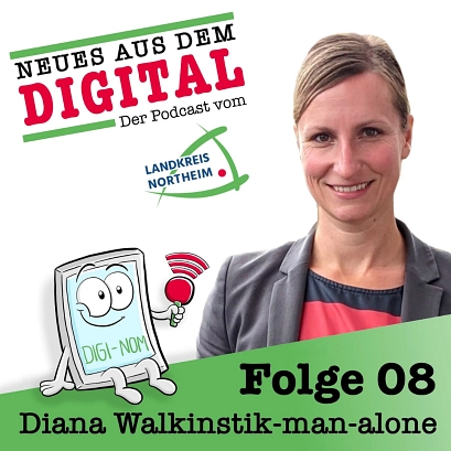 Das Podcast Cover der 8. Folge mit Diana Walkinstik-man-alone&nbsp;&copy;&nbsp;Landkreis Northeim