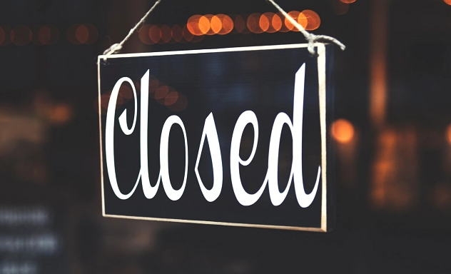 Geschlossen Closed Schild Schild Geschlossen Closed