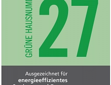 Die Auszeichnung "Grüne Hausnummer" der Klima- und Energieagentur Niedersachsen