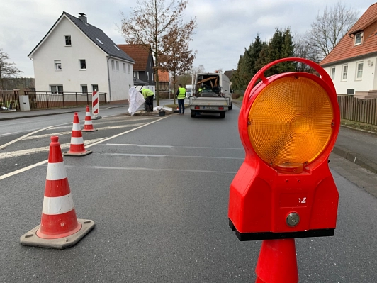 Die Straße um den Blitzer in Seboldshausen wird gesperrt